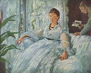 Edouard Manet Beim Lesen oil